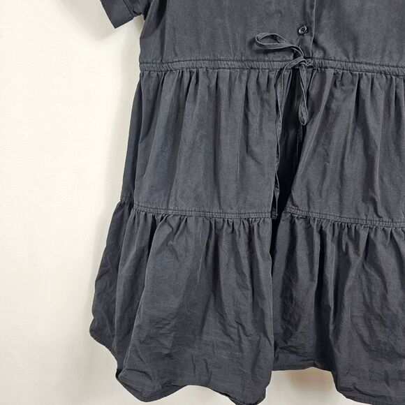 Deluc Tilda Mini Shirt Dress in Charcoal - Size M - Picture 7 of 10